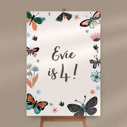 Butterfly Birthday Sign