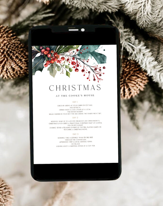 Clemmie Christmas Party Itinerary Template