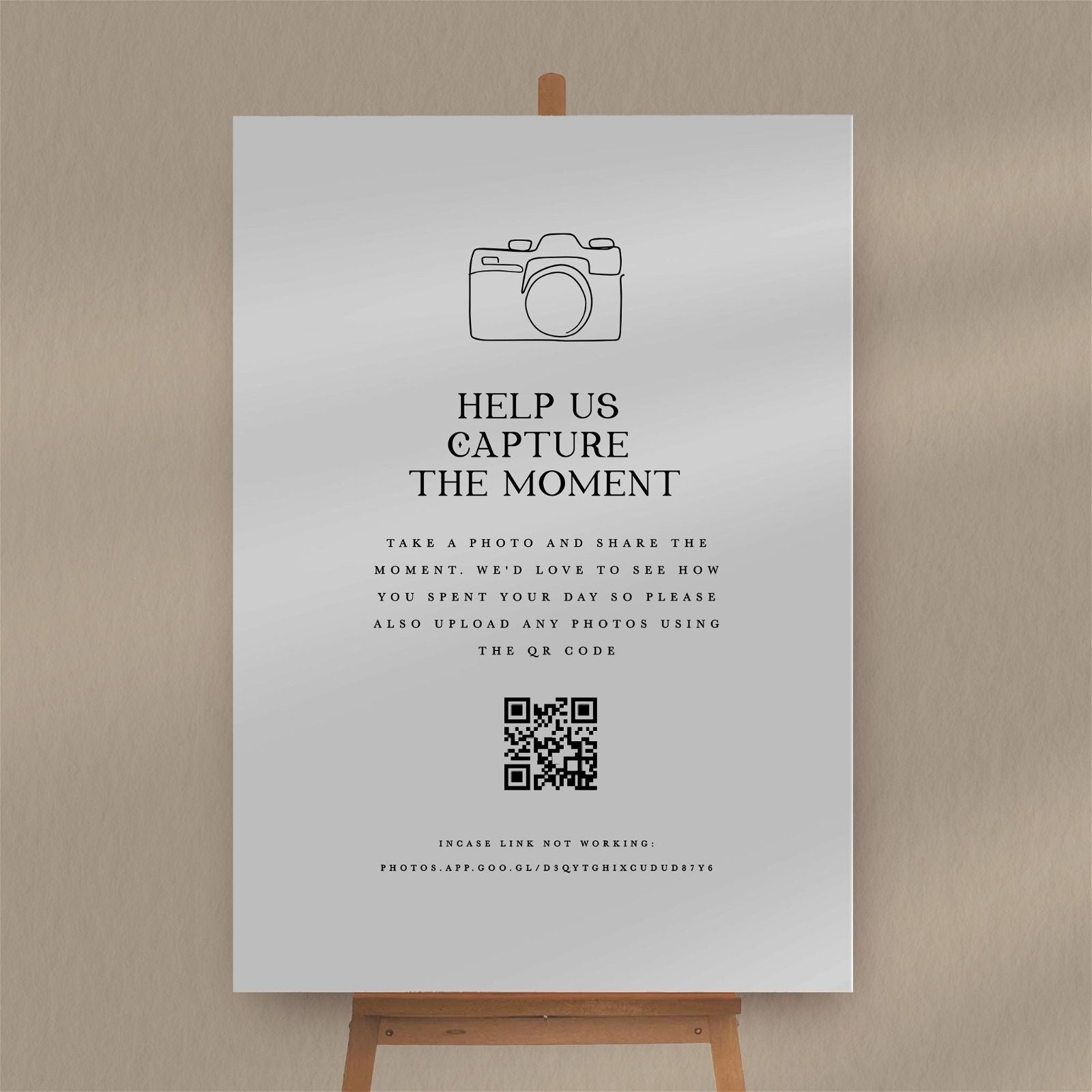 Capture The Moment Sign - Ivy and Gold Wedding Stationery