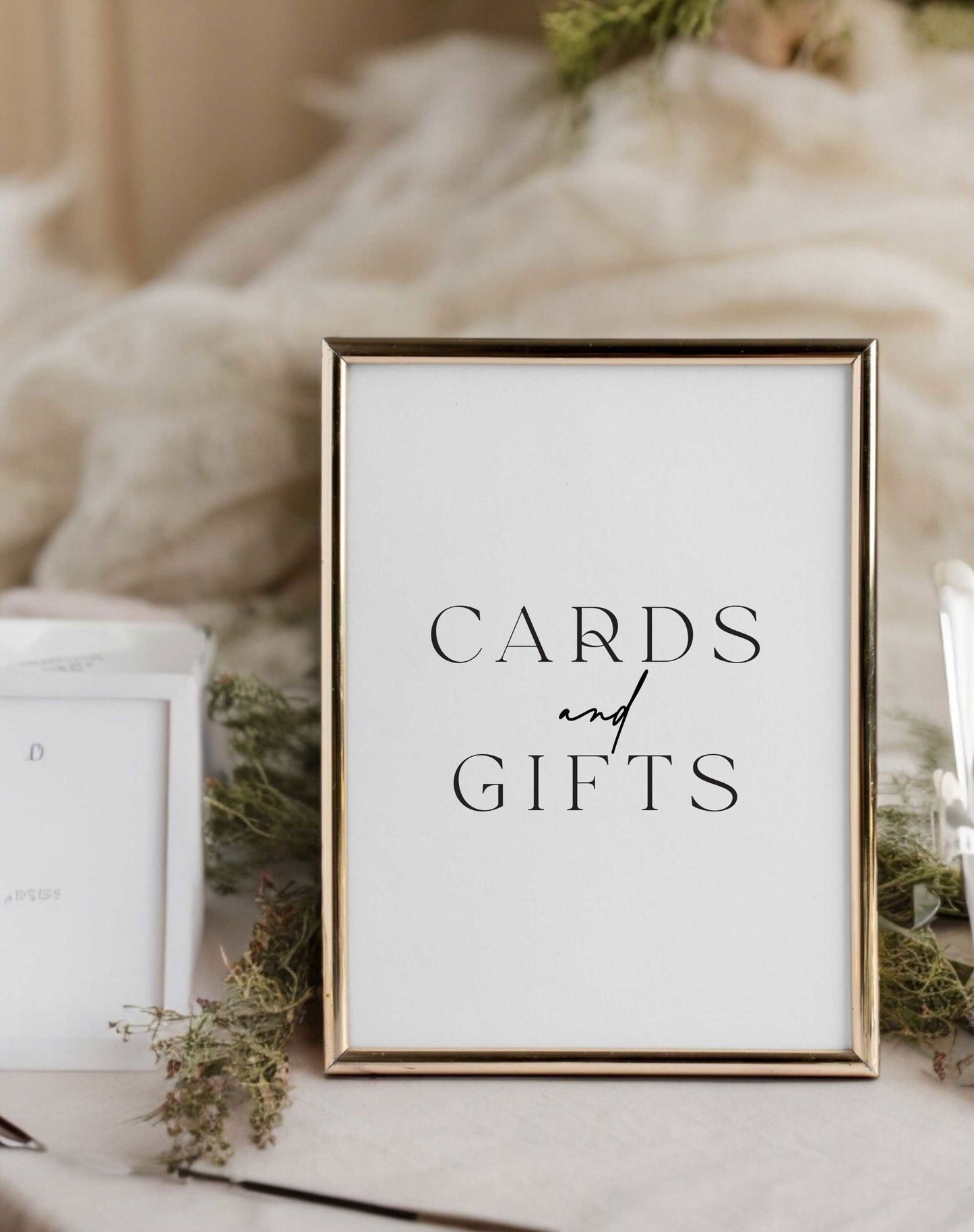 Cards & Gifts Sign - Ivy and Gold Wedding Stationery