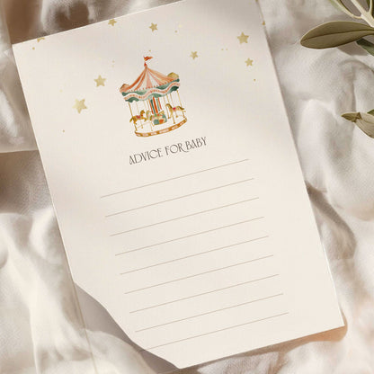 Carousel Baby Shower Invitation & Digital Template Bundle