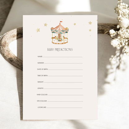 Carousel Baby Shower Invitation & Digital Template Bundle