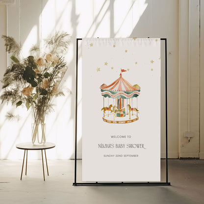 Carousel Baby Shower Invitation & Digital Template Bundle