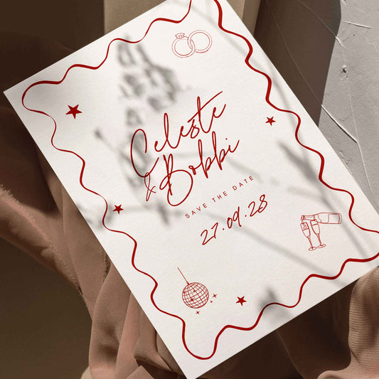 Celeste Whimsical Wedding Save The Date