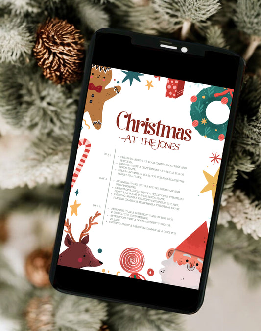 Christmas Itinerary Template for Mobile