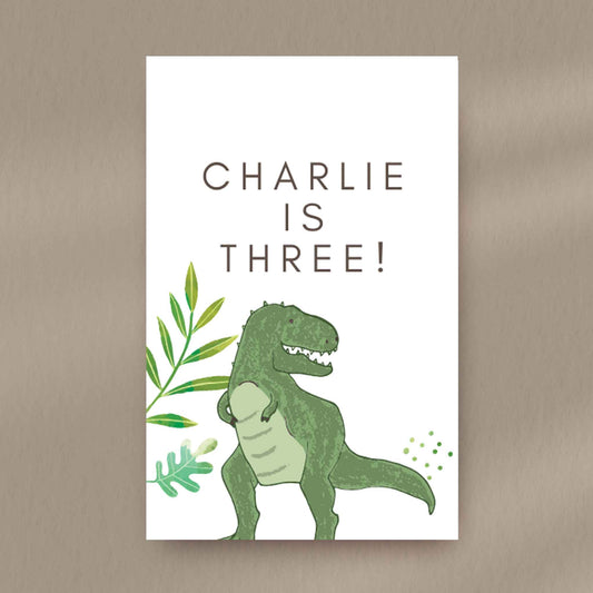 Charlie Dinosaur Favour Tags