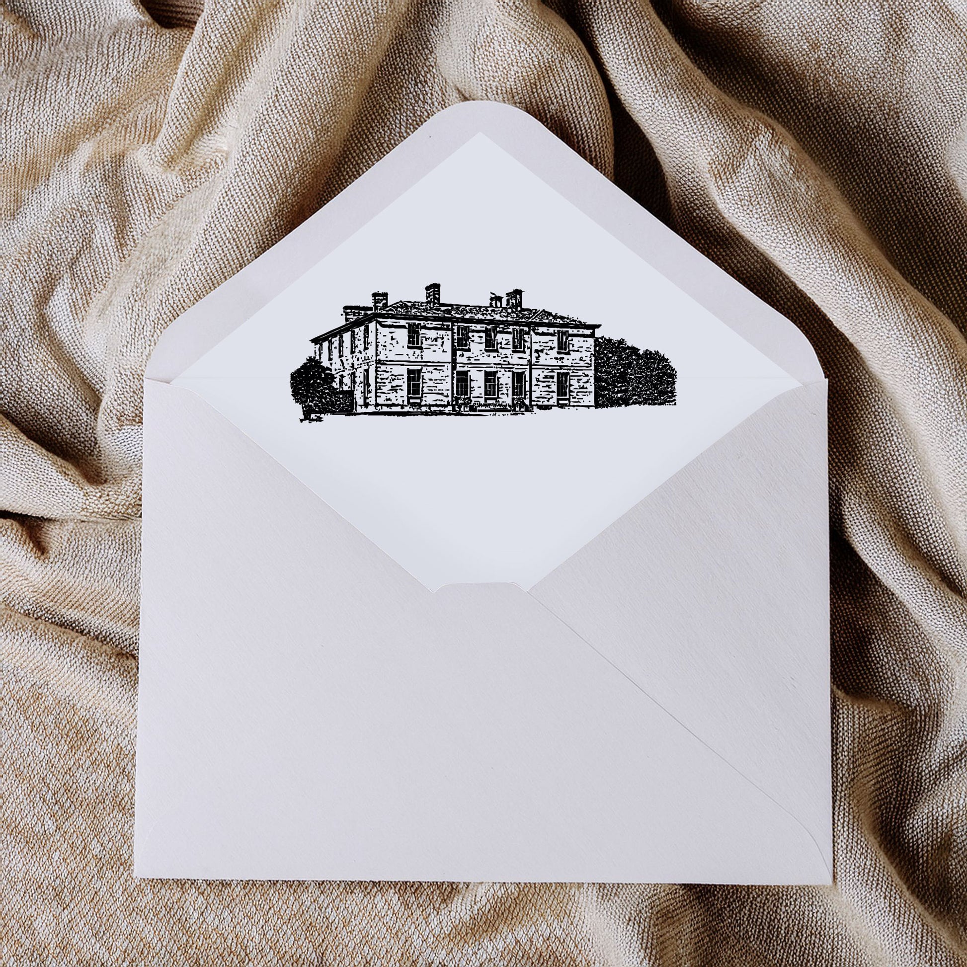 Charlotte-Venue-Illustration-Wedding Envelope Liner