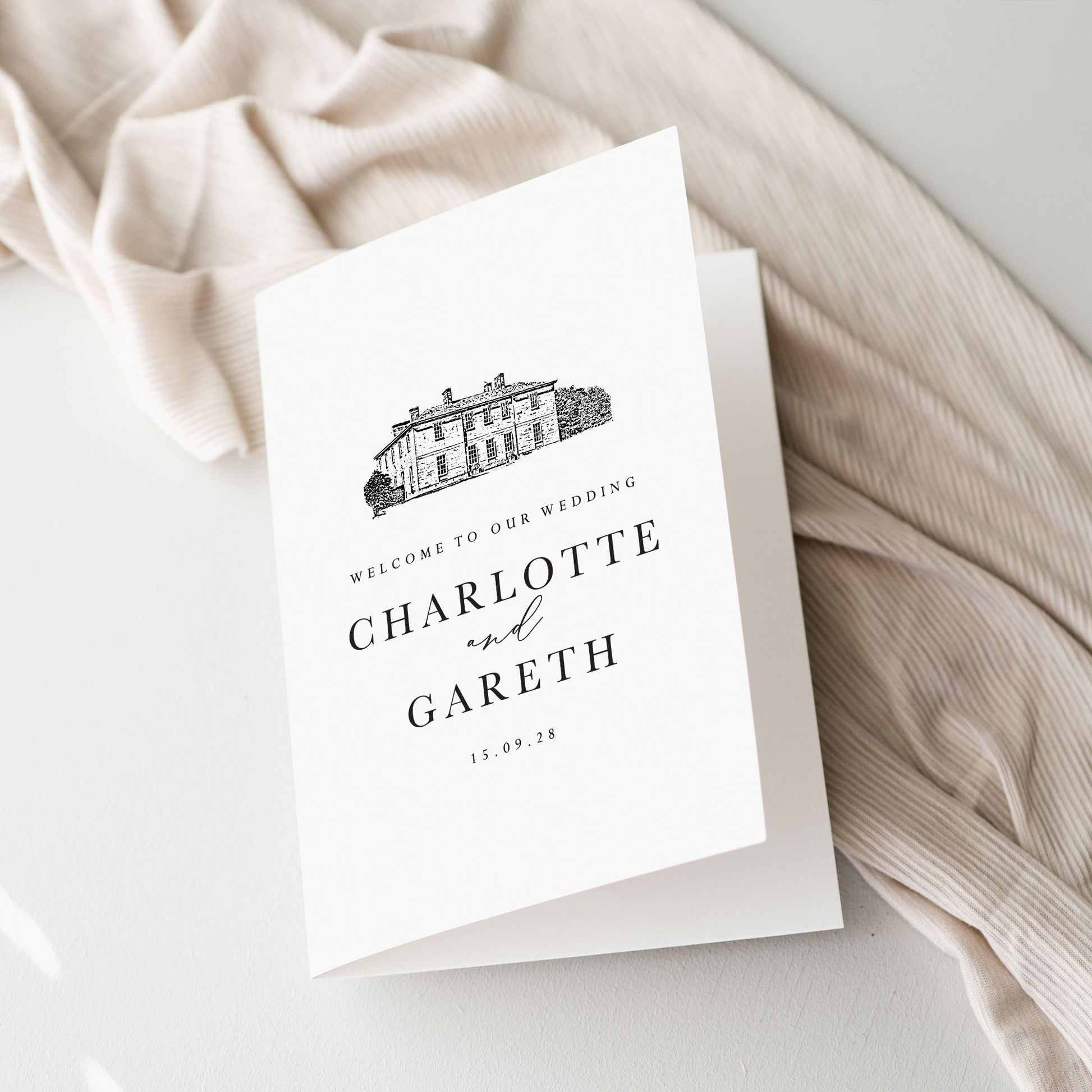 Charlotte-Venue-Illustration-Wedding Order Of Service Booket