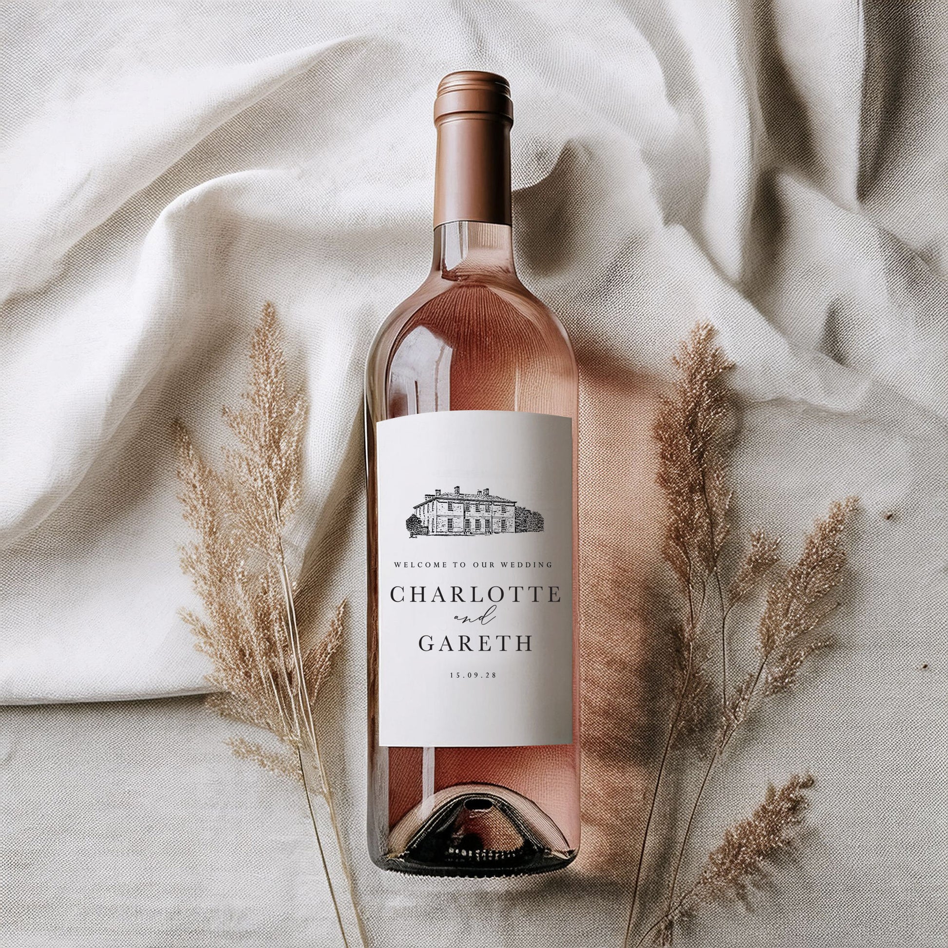 Charlotte-Venue-Illustration-Wedding Bottle Label