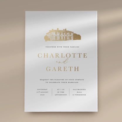 Day Invitation Sample  Ivy and Gold Wedding Stationery Charlotte  