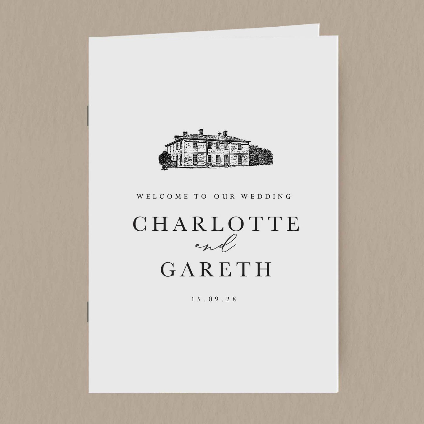Charlotte Order Of Service - Ivy and Gold Wedding Stationery