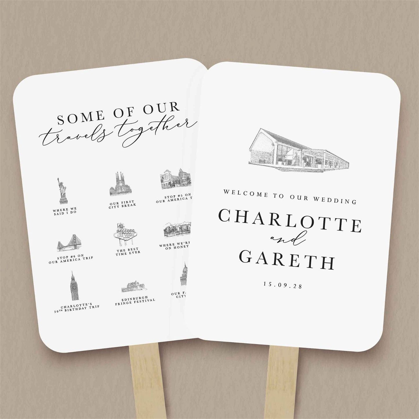 Charlotte Order Of Service - Ivy and Gold Wedding Stationery
