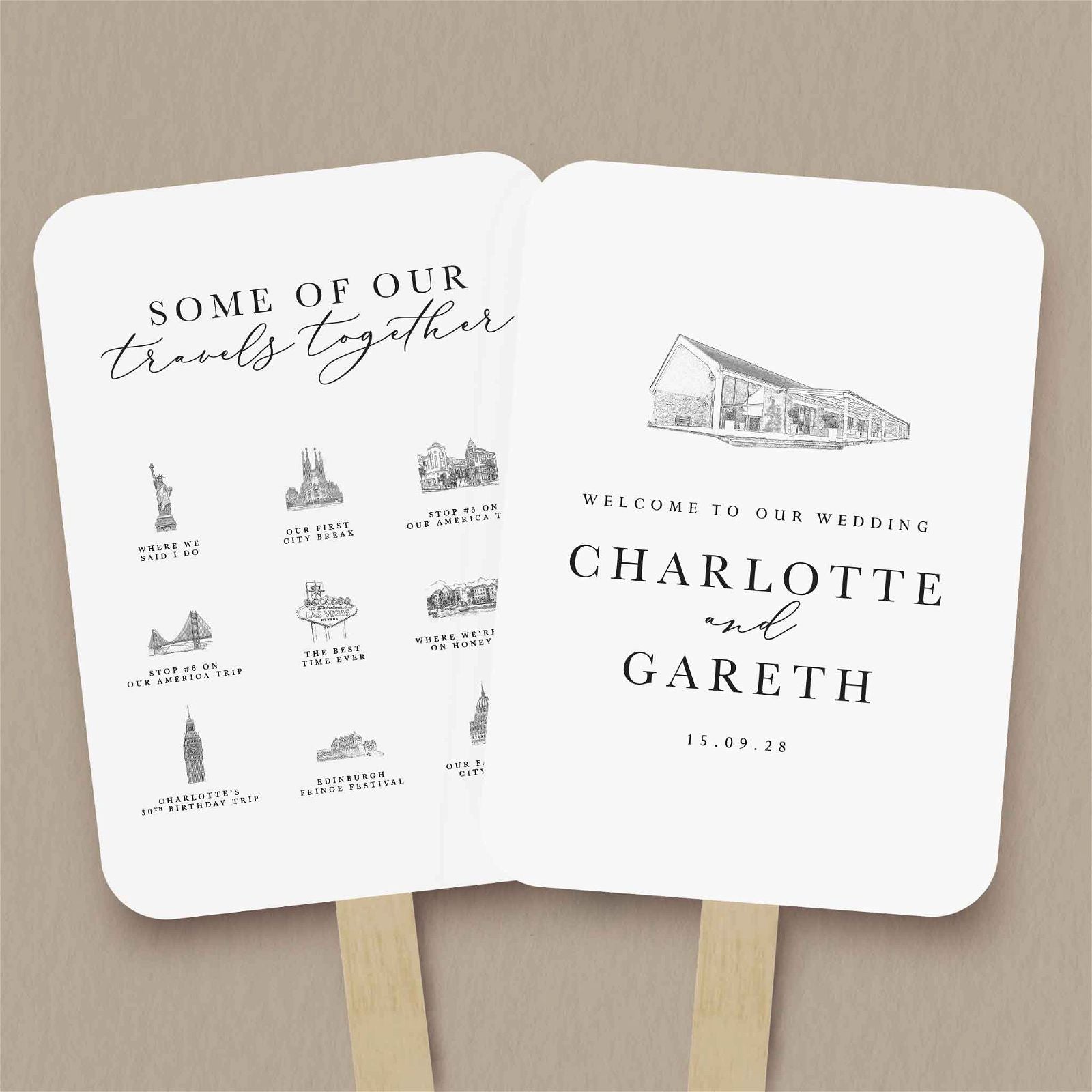 Charlotte Order Of Service - Ivy and Gold Wedding Stationery