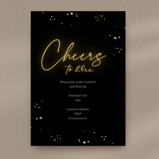 Cheers, New Years Party Invite