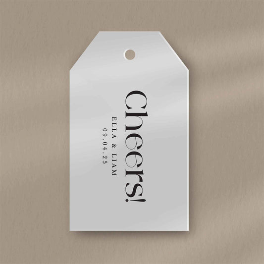 Cheers Favour Tags - Ivy and Gold Wedding Stationery