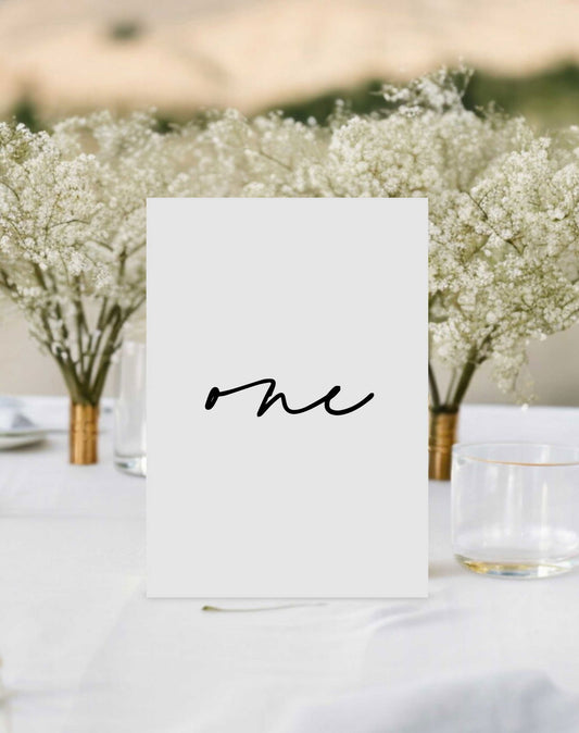 Chloe | Modern Table Number - Ivy and Gold Wedding Stationery