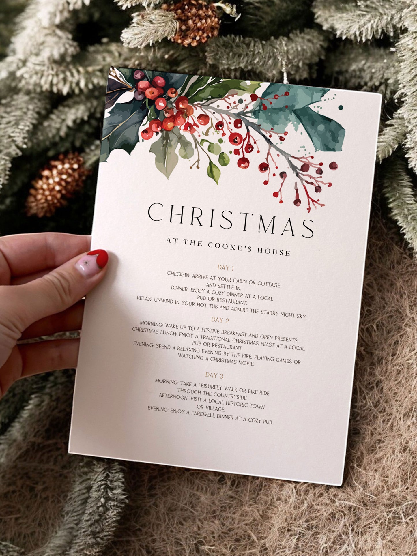 Clemmie Christmas Party Itinerary Template