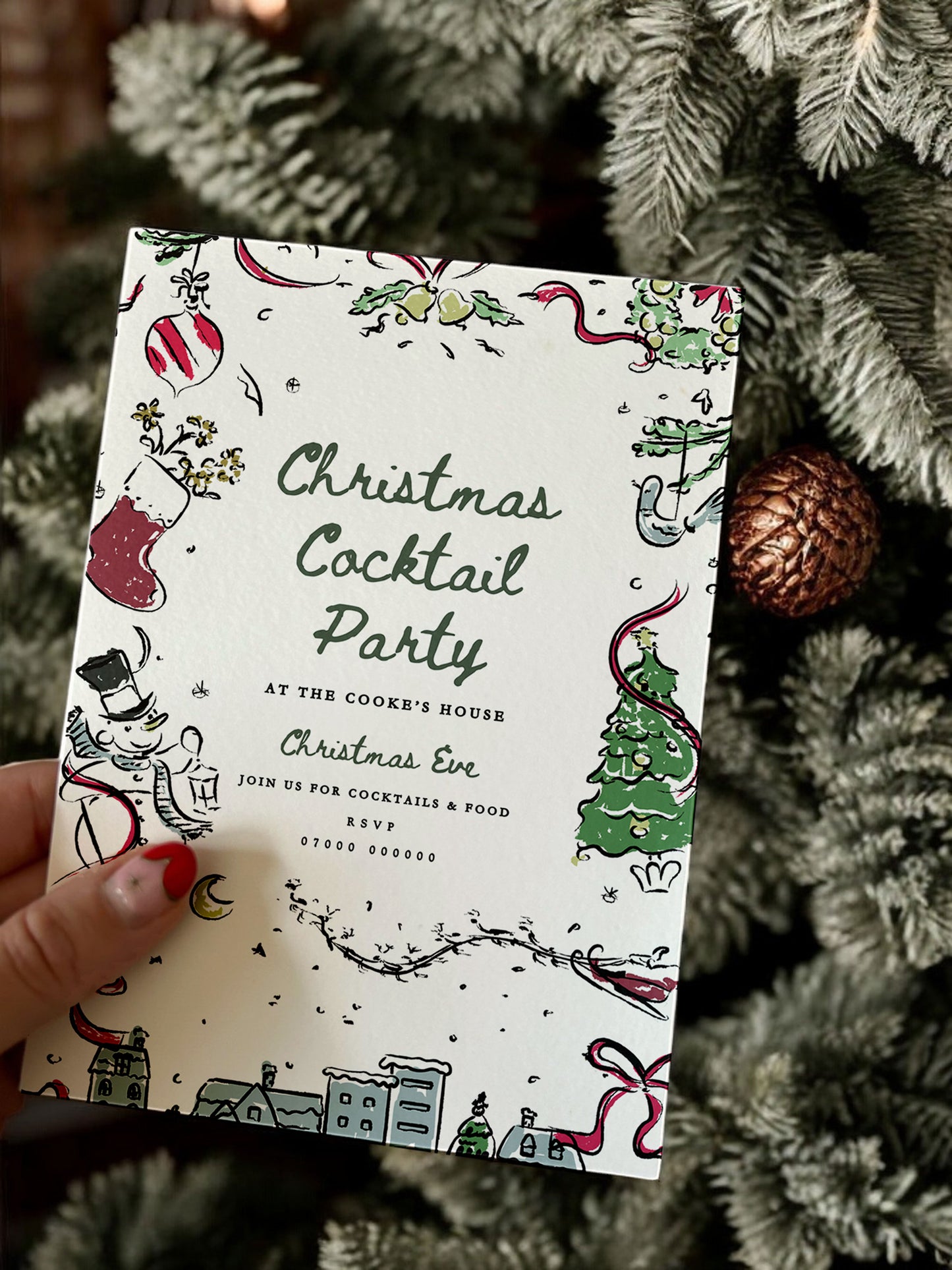 Doodle Christmas Party Invitation