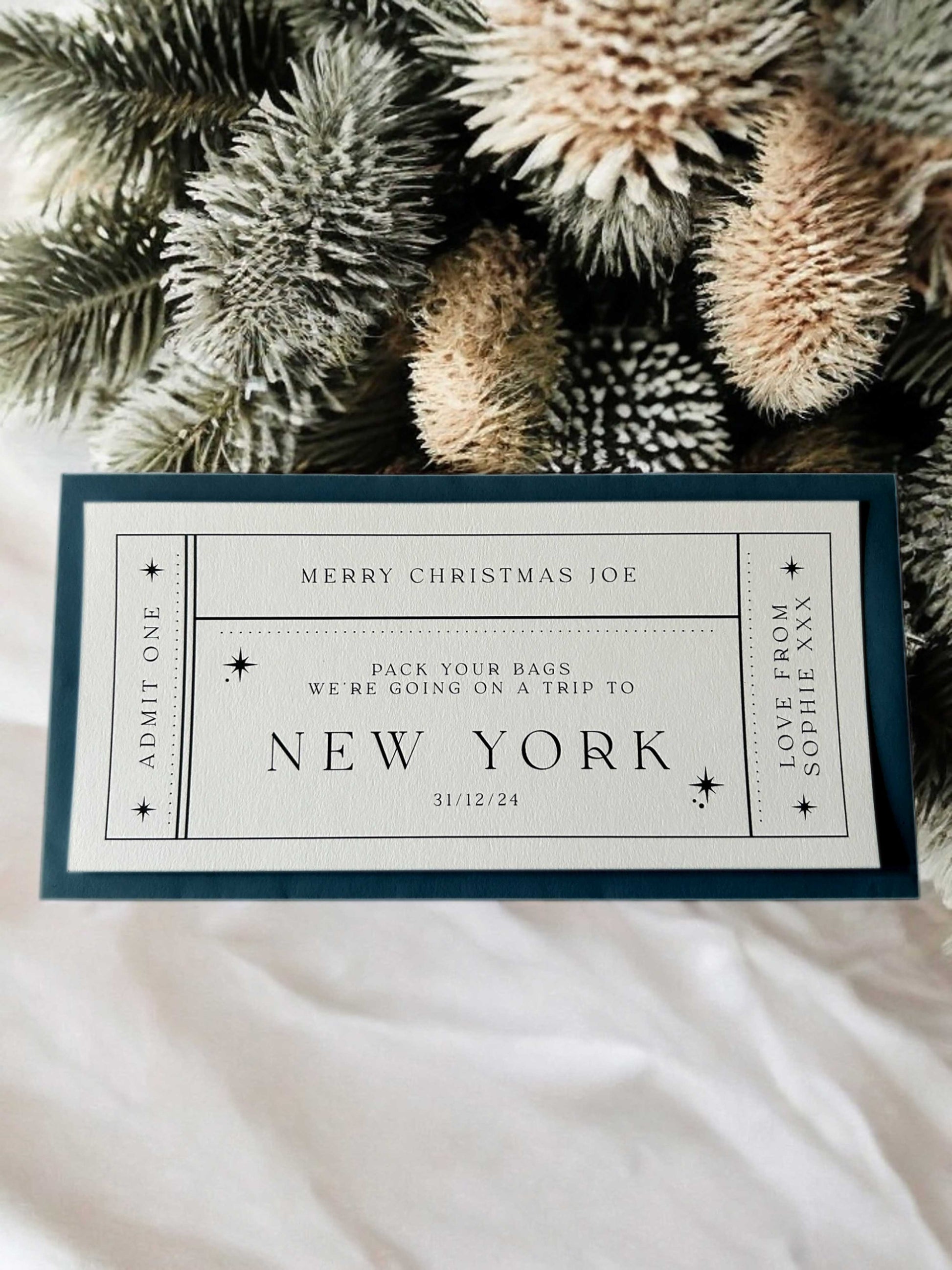 Christmas Gift - Personalised Voucher - Ivy and Gold Wedding Stationery