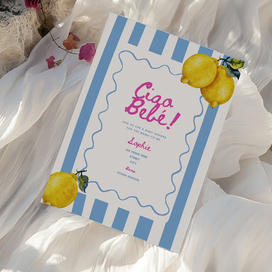 Ciao Bebé Baby Shower Invitation & Digital Template Bundle