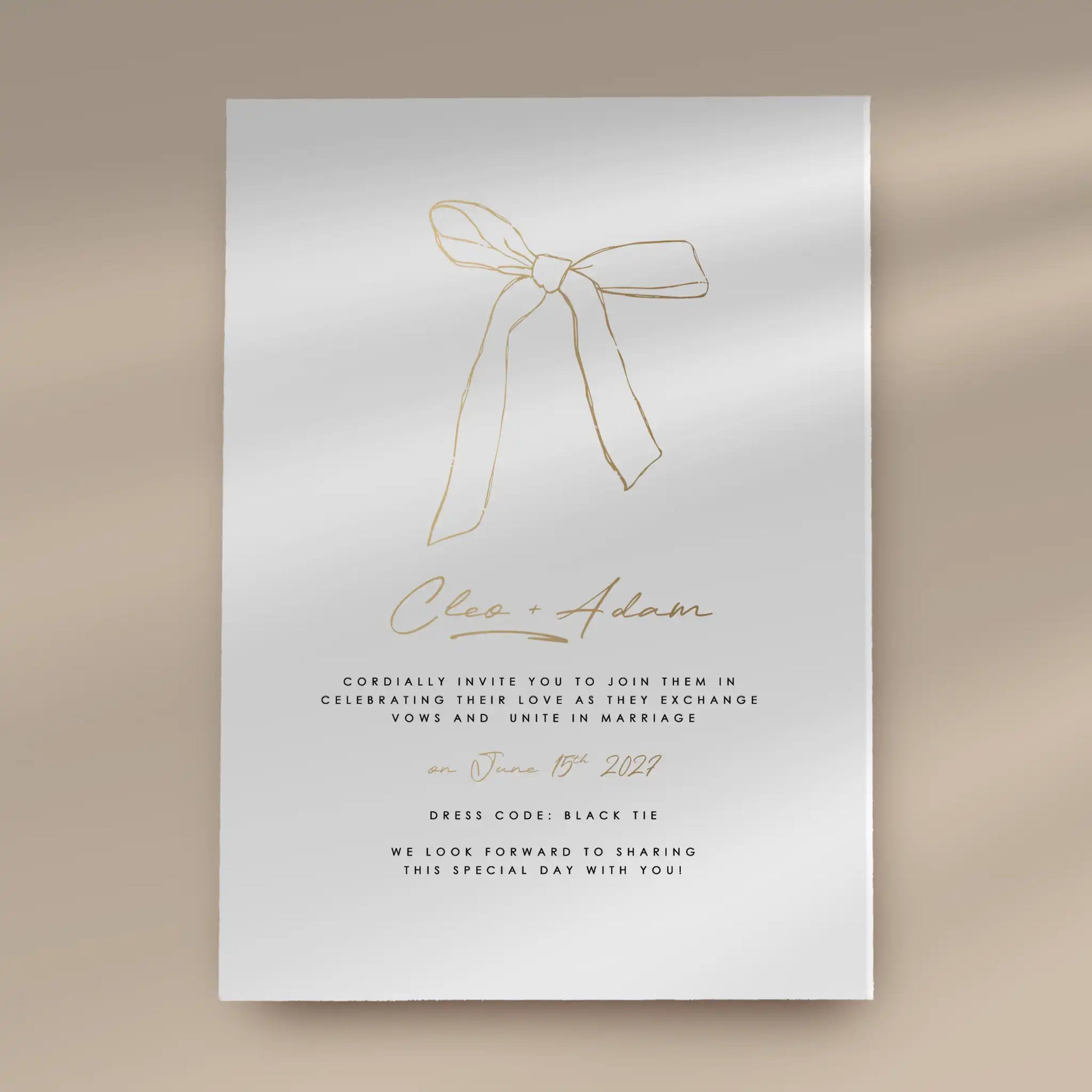 Day Invitation Sample  Ivy and Gold Wedding Stationery Cleo  