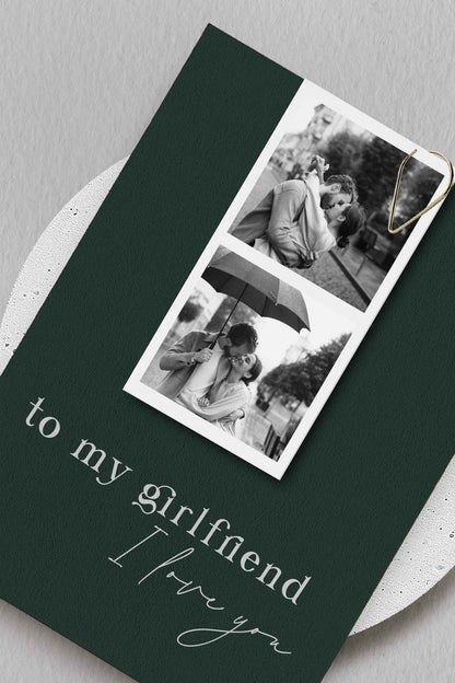 Couples Card With Photo Strip Card - Ivy and Gold Wedding Stationery