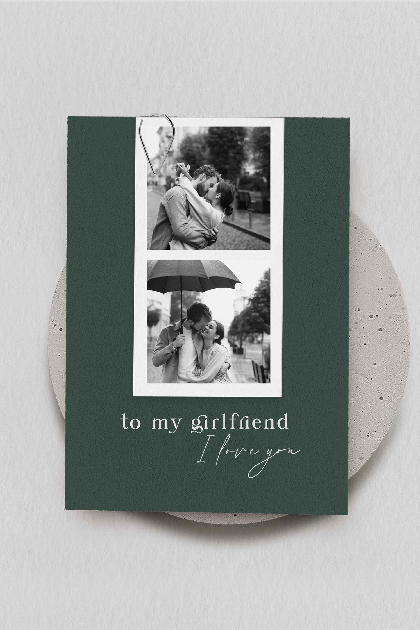 Couples Card With Photo Strip Card - Ivy and Gold Wedding Stationery