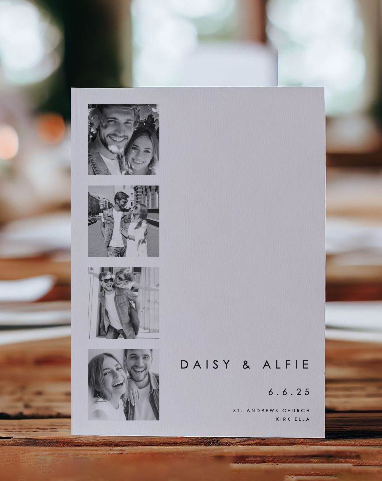 Daisy | Photo Booth Wedding Order Of Service - Ivy and Gold Wedding Stationery