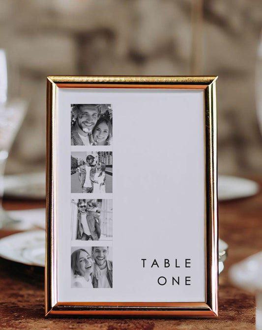 Daisy | Photo Table Number - Ivy and Gold Wedding Stationery