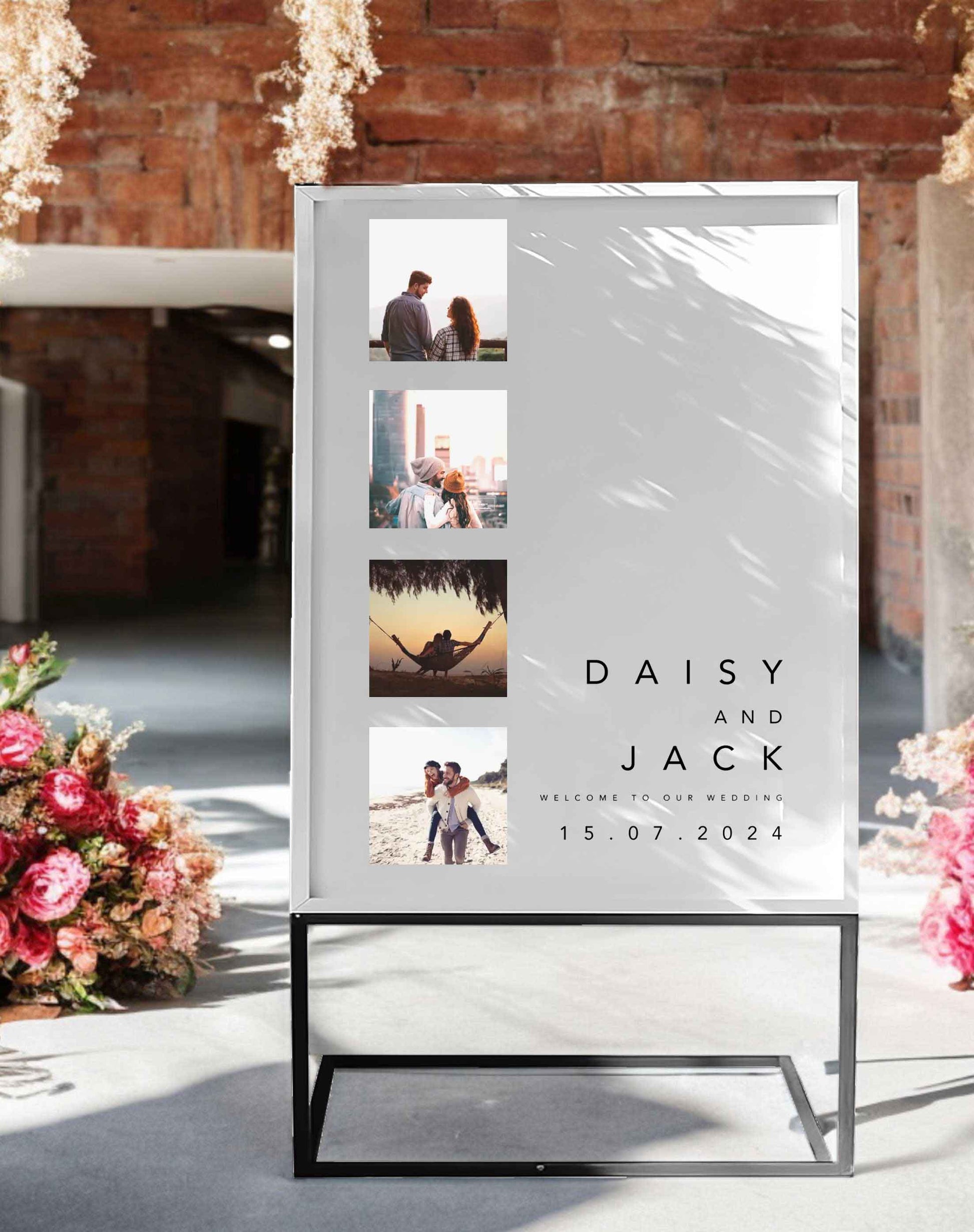 Daisy | Photo Booth Welcome Sign - Ivy and Gold Wedding Stationery