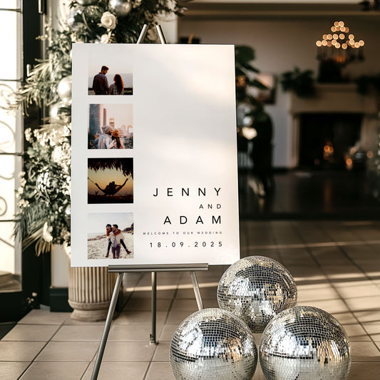 Daisy Photo Booth Wedding Welcome Sign