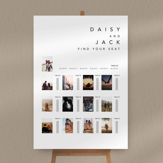 Daisy Seating Plan Sign