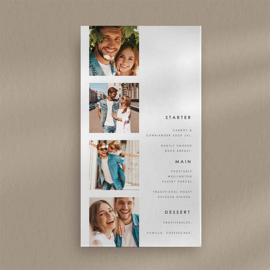 Daisy Menu - Ivy and Gold Wedding Stationery