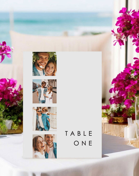 Daisy | Photo Booth Table Number - Ivy and Gold Wedding Stationery