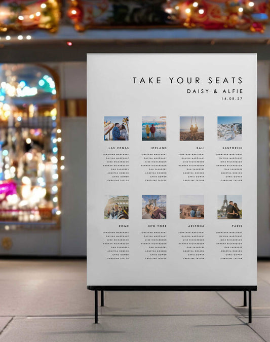 Daisy | Photo Seating Plan - Ivy and Gold Wedding Stationery