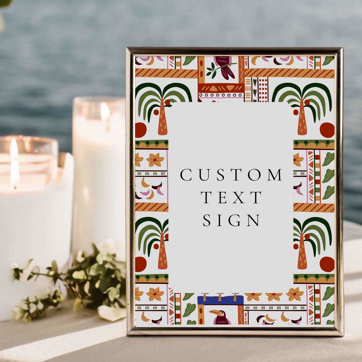 Darcy Tropical Invitation & Itinerary Digital Template Set
