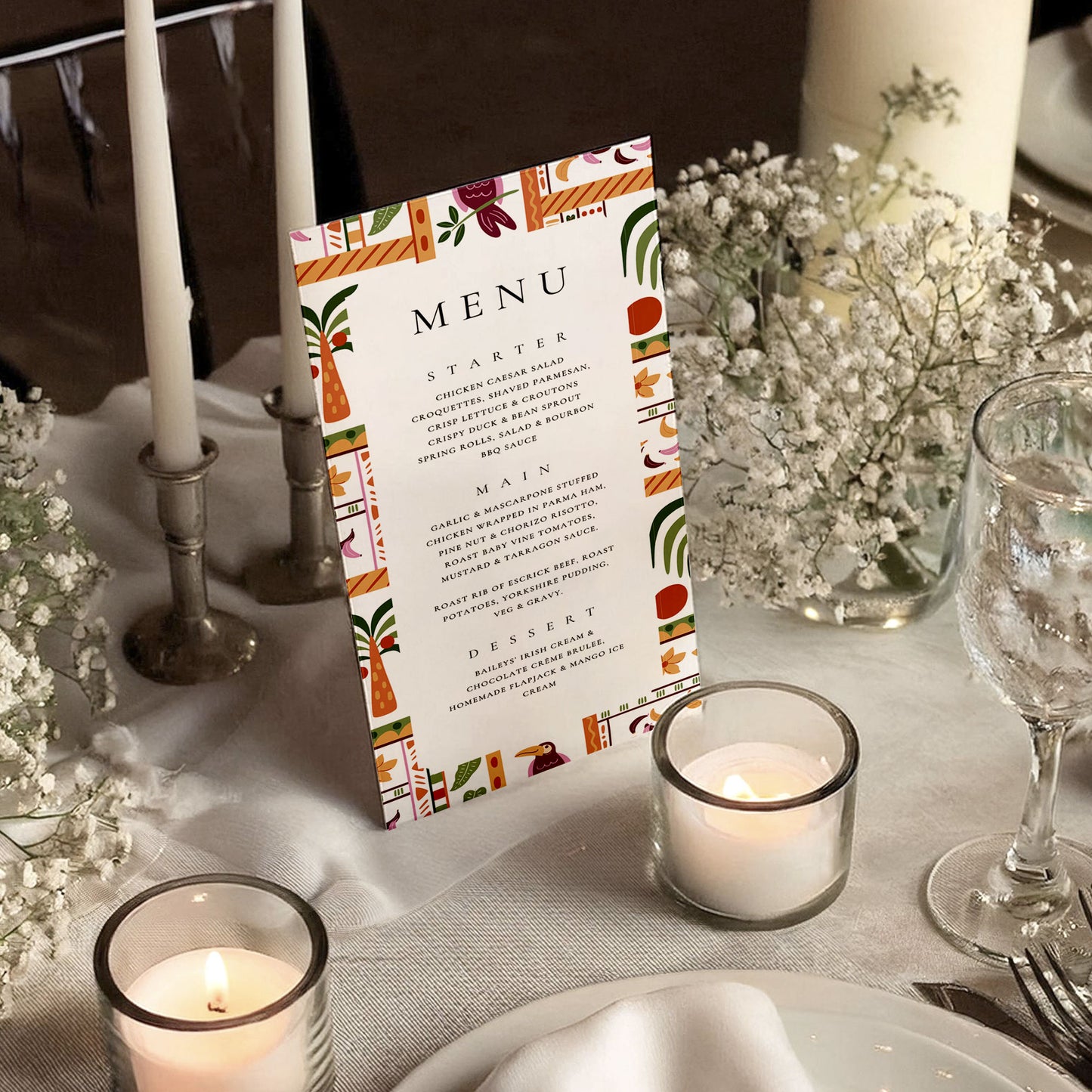 Darcy Tropical Invitation & Itinerary Digital Template Set