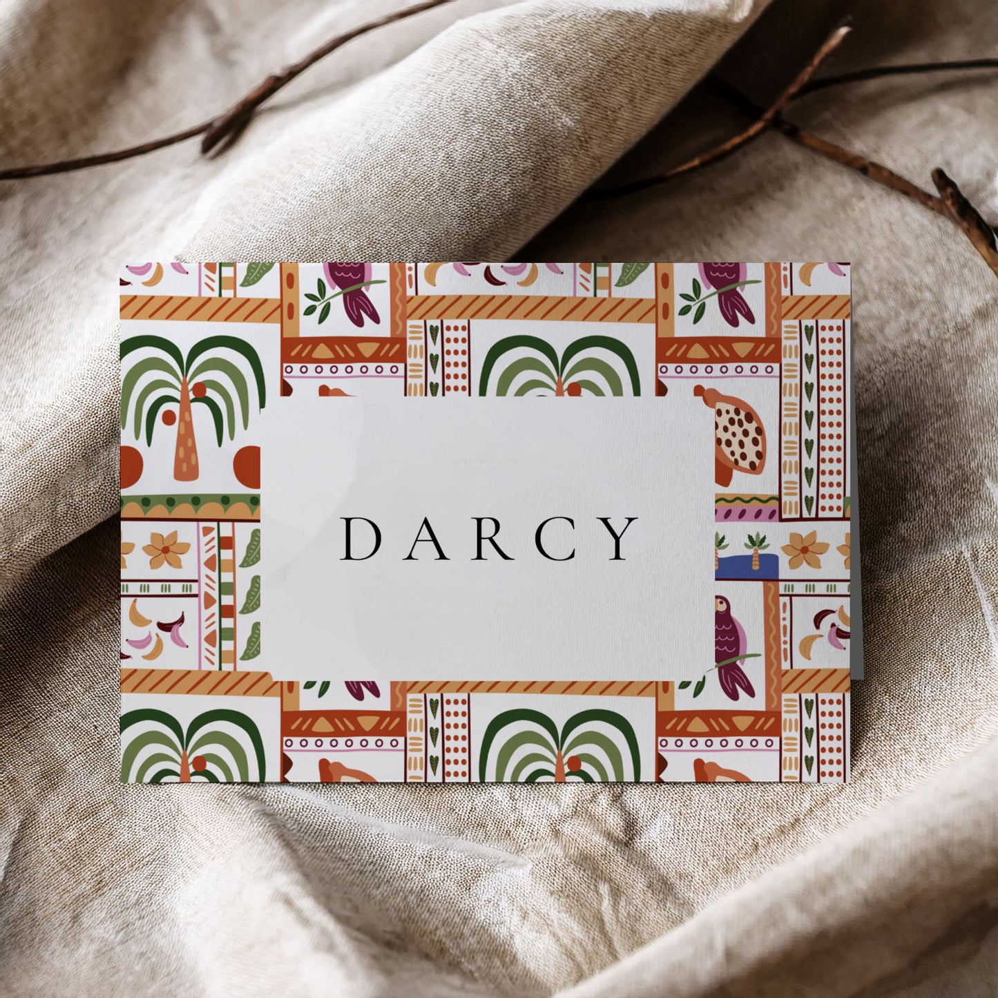 Darcy Tropical Invitation & Itinerary Digital Template Set