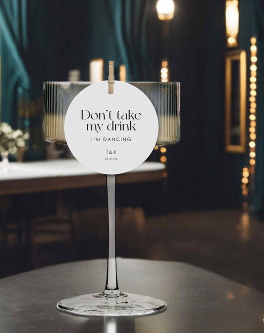 Don't Take My Drink Coasters - Ivy and Gold Wedding Stationery