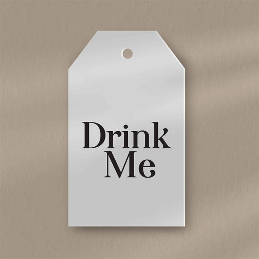 Drink Me Favour Tag - Ivy and Gold Wedding Stationery