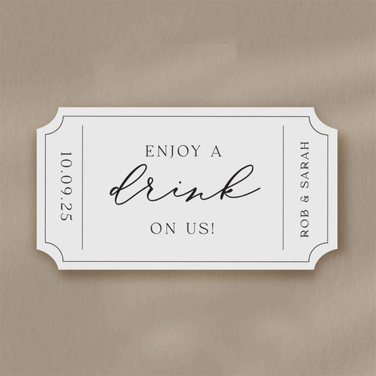Drinks Tokens - Ivy and Gold Wedding Stationery