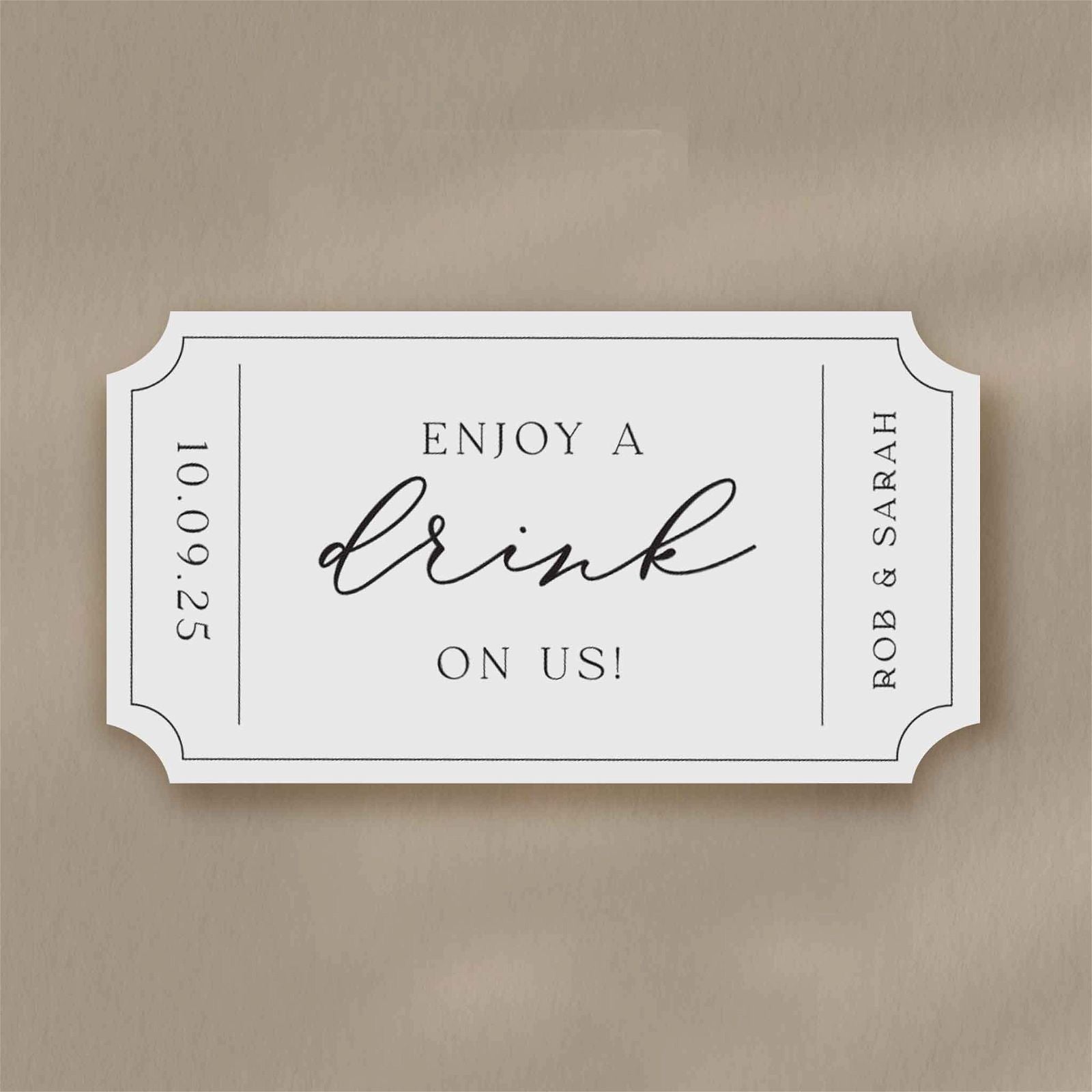 Drinks Tokens - Ivy and Gold Wedding Stationery