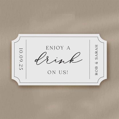Drinks Tokens - Ivy and Gold Wedding Stationery