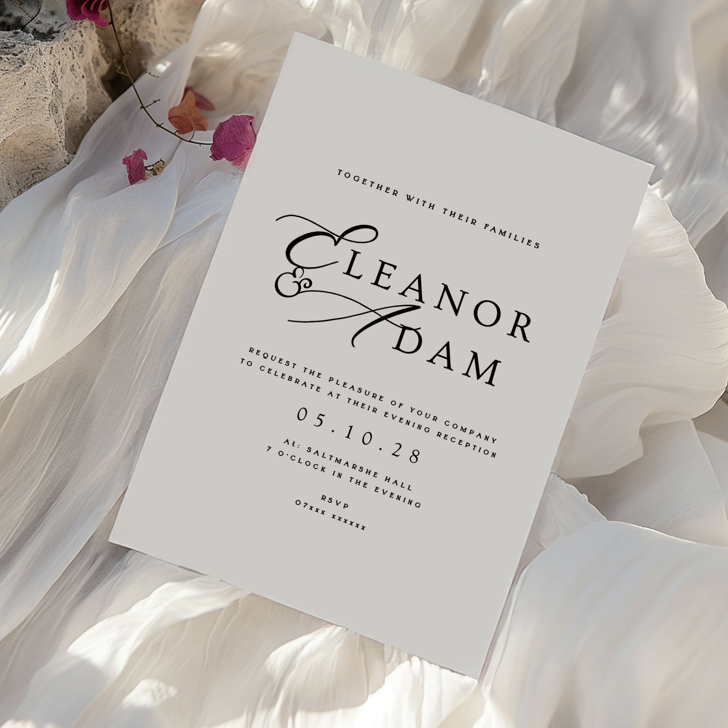 Eleanor Timeless Evening Reception Invitation - Classic Party