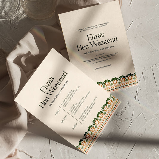Eliza Leopard Invitation & Itinerary Digital Template Set