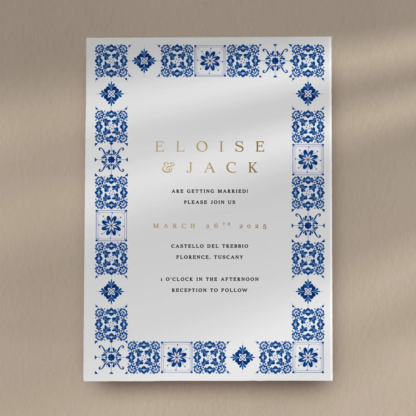 Day Invitation Sample  Ivy and Gold Wedding Stationery Eloise  