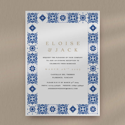 Eloise Evening Invitation - Ivy and Gold Wedding Stationery