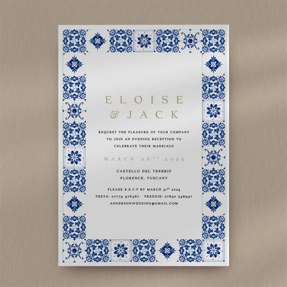 Eloise Evening Invitation - Ivy and Gold Wedding Stationery