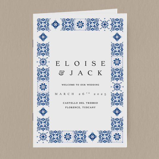 Eloise Order Of Service - Ivy and Gold Wedding Stationery