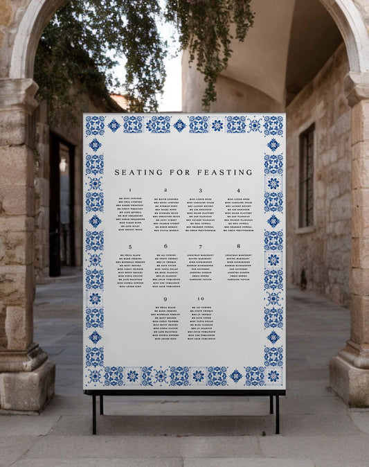 Eloise | Sicilian Seating Plan - Ivy and Gold Wedding Stationery